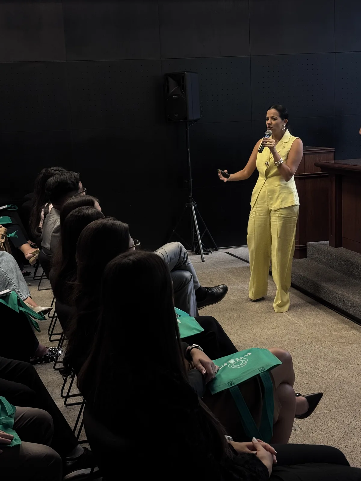 Maysa Senem palestrando para empresa
